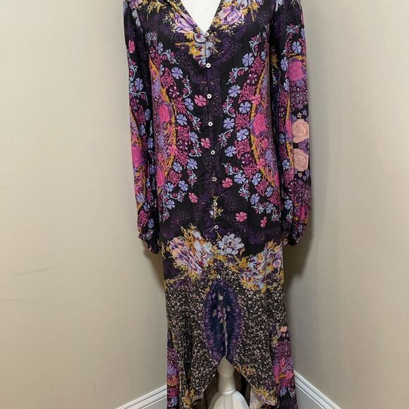 New Free  People Marais floral midi dress size XS NWOT - Picture 4 of 11